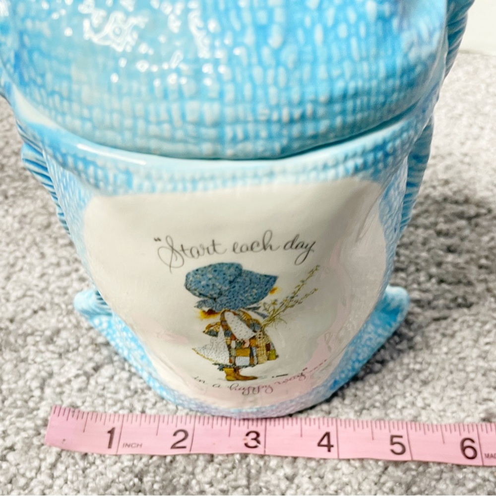 Vintage Holly Hobbie Flower Sack Ceramic Covered Jar Canister 1973 Japan - Picture 10 of 10